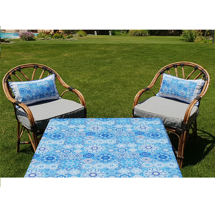 Blue floral Table cloth 150 x 150 cm